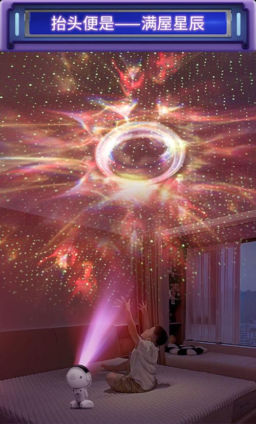 跨境太空机器人星空投影仪灯满天星氛围投影小台灯激光
